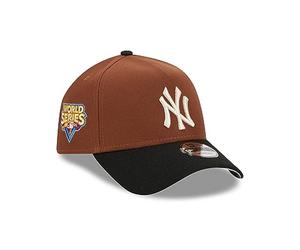 New Era New York Yankees MLB Harvest World Series 2009 Brown Black 9Forty A-Frame Snapback Cap - One-Size