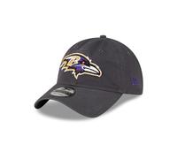 New Era NFL Core Classic 9TWENTY - Gorra ajustable de grafito, talla única, Baltimore Ravens, talla única