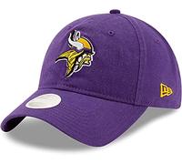 New Era NFL Core Classic 9TWENTY Gorra ajustable para mujer, talla única, Minnesota Vikings Púrpura, Talla única