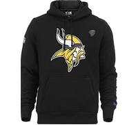 New Era NFL Fanbekleidung Minnesota Vikings Schwarz Kapuzenpullover Hoody Team Logo mit CapSpin Pin