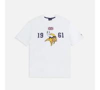 New Era NFL Games - Camiseta Extragrande con Arco Cuadrado de Minnesota Vikings, Color Blanco