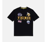 New Era NFL Games - Camiseta universitaria de Gran tamaño, Minnesota Vikings, Color Negro