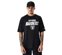New Era - NFL Script Graphic OS tee LASRAI BLKWHI Las Vegas Raiders, Camiseta Masculino,