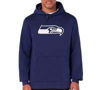 New Era NFL Seattle Seahawks Sudadera con Capucha Unisex, Azul Oscuro, L