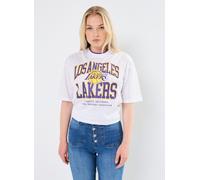 New Era Os Mesh Tee Los Angeles Lakers - Unisexe W XS Blanco