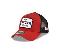 New Era Pez Gorra de Camionero Pescar Pesca Deportiva Ajustable Snapback Sombrero Malla Negro Rojo