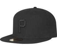 New Era Pittsburgh Pirates Cap Negra Sobre Negra 59Fifty Fitted Edición Limitada