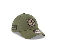 New Era Pittsburgh Steelers 39thirty Stretch Cap On Field 2018 Salute To Service Green - L-XL
