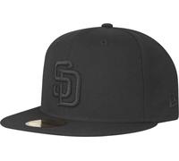New Era San Diego Padres Black On Black Cap 59Fifty 5950 Fitted Edición Limitada
