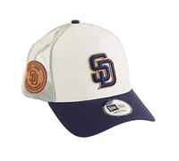 New Era San Diego Padres MLB Stone Navy Established 1969 Sidepatch A-Frame Trucker Cap - One-Size