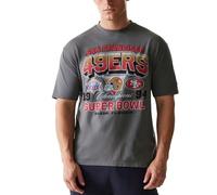 New Era San Francisco 49ers NFL Washed Super Bowl - Camiseta de gran tamaño, gris, L