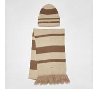 new era Stripe Scarf Beanie Set (2 Piece) multicolor ONE SIZE