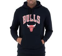 New Era - Sudadera con Capucha con Logotipo de Chicago Bulls de la NBA, Negro, XXL