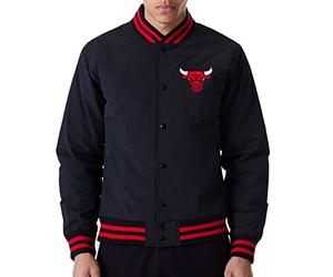 New Era Team Logo Bomber Chicago Bulls Jacket 60284773, Mens Jacket, black, XL EU
