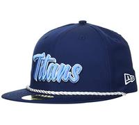 New Era Tennessee Titans Official NFL Sideline Home 59Fifty Fitted Cap Gorra para Hombre, Azul Oscuro, 6 7/8
