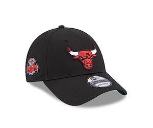 New Era verstellbare Fan Cap Chicago Bulls Basketball NBA Schwarz 9Forty Sidepatch - One-Size