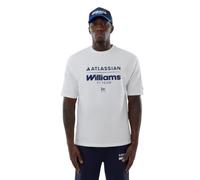 New Era Williams Racing F1 Team, colección oficial 2026, camiseta de gran tamaño con logotipo del equipo, camiseta, camiseta, color blanco, blanco, S