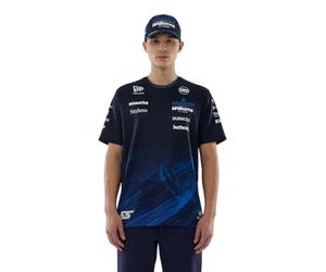 New Era Williams Racing F1 Team, colección oficial 2026, camiseta del equipo Tech Carlos Sainz Drivers, camisa, camiseta, camiseta, camiseta, jersey, azul marino, azul marino, M