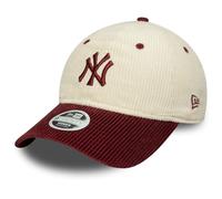New Era WMNS Block Cord 9Twenty Gorra ajustable para mujer, color beige y rojo, talla: talla única