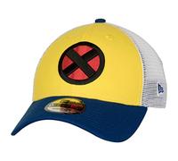 New Era X-Men Logo Wolverine Colorway 9Forty Gorra de camionero ajustable, color amarillo, Amarillo, talla única