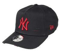 New Era York Yankees 9forty A Frame Adjustable Cap Distressed Black/Scarlet - One-Size