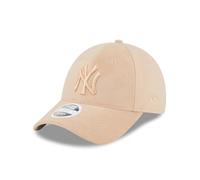 New Era York Yankees Baseball Kappe Frau Mädchen Beige NY Logo verstellbar 9Forty Cap MLB Fankappe - One-Size