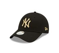 New Era York Yankees - Cap Hut Kopfbedeckung - - Strapback-Verschluss verstellbar - Damen Frauen - Schwarz Gold - One-Size
