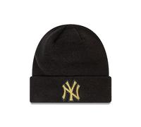 New Era York Yankees MLB Black Metallic Badge Beanie - One-Size