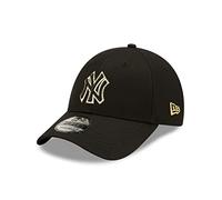 New Era York Yankees MLB Cap Fanaccessoire Basecap Kopfbedeckung Snapback gebogener Schirm Schwarz - One-Size