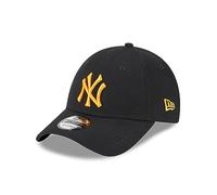 New Era York Yankees MLB Cap Schwarz Orange Strapback NY Logo Hut Baseball Kappe - One-Size