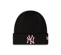 New Era York Yankees MLB League Essential Black Pink Cuff Knit Beanie - One-Size