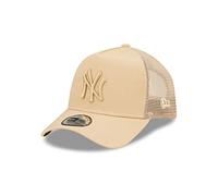 New Era York Yankees MLB Tonal Mesh Beige A-Frame Adjustable Trucker Cap - One-Size