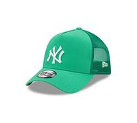 New Era York Yankees MLB Tonal Mesh Green A-Frame Adjustable Trucker Cap - One-Size