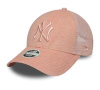New Era Gorra para mujer MLB 9FORTY Trucker Terry Cloth New York Yankees, rosa, Rosa., Talla única