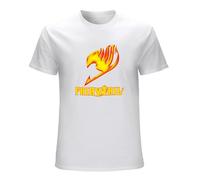 New Fairy Tail Guild Logo Natsu Anime Cartoon Men's T-Shirt Size S to 3XL T-Shirt WhiteM