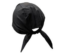 New Fashion House Indian Sikh Punjabi, listo para usar Patka Headwear en negro o Doo Rag and Biker Skull Cap Bandana Hair Wrap de algodón con corbatas