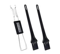 New Fashion Kingdom Extractor de teclas de acero inoxidable con 2 cepillos de limpieza de teclado para teclado mecánico, color negro