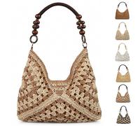 New Fashionable Handmade Woven Bag Handwoven Crochet Bag Womens Summer Straw Woven Beach Bag (#5)