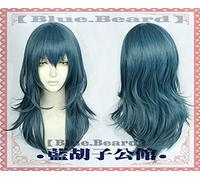 New Fire Emblem ThreeHouses Peluca Cosplay Edelgard Byleth Azul Medio Largo Cosplay Peluca de pelo Halloween Juego de roles Papel principal femenino