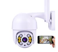 New Flash Cámara de Seguridad WiFi de 3MP para Exteriores, cámara CCTV con visión panorámica e inclinable de 360°, visión Nocturna a Todo Color, Alarma de luz Sonora, detección de Movimiento