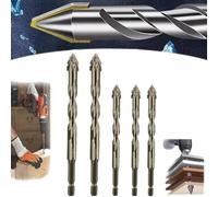 New Four-Flute Sawtooth Eccentric Drill Bit,Cozy Hoome Drill Bit,Four-Edged Serrated Eccentric Drill, High-Strength Eccentric Twist Drill Bit Oblique Head Eccentric Drill Bit (6+6+6+8+8mm)