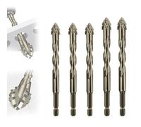 New Four-Flute Sawtooth Eccentric Drill Bit, Cozy Hoome Drill Bits, Efficient Drill and Tap Set, Four-Edged Serrated Eccentric Drill, Drill Bit Set for Wood and Metal (6/6/6/8/8)