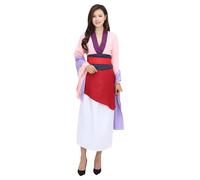 New front Disfraz de Mulan Mujer Cosplay para Adulto Traje Mangas Largas Heroína China Costume Fiesta Cumpleaños Halloween Carnaval Ceremonia Aniversario Celebración,Rojo,XXL