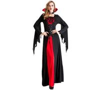 New front Disfraz Novia Fantasma Mujer Adulto Bruja Reina Malvada Trajes Vestido Fiesta Cumpleañ Carnaval Navidad Cosplay Cumpleaños Creations con Accesorios,Negro,L