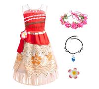New front vaiana vestito niña oceania niña cumpleaños travestimientos carnaval navidad cosplay fiesta halloween para Hawái Navidad Regalo Carnaval Nuevos Estilos，140