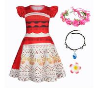 New front Vestido da Principessa Vaiana Travestimento Ragazza Vaiana Disfraz Oceania para Niña Cumpleaños Travestimenti Carnaval Navidad Festa Cosplay Halloween，150