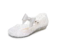 New front Zapato de Disfraz Elsa Princesa Sandalias Tacones Niña Princesa Frozen de Fiesta Cristal Accesorios de Disfraz Cumpleaños Carnaval Halloween Navidad Cosplay,Blanco,30