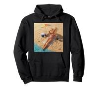 New Funny Distressed Female Doll Meme Sunbathing Summer Vibe Sudadera con Capucha