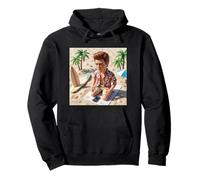 New Funny Distressed Male Doll Face Meme at Beach Sudadera con Capucha