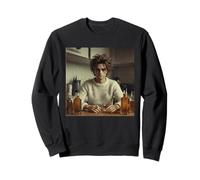 New Funny Distressed Male Doll Face Meme, Big Glass Sudadera